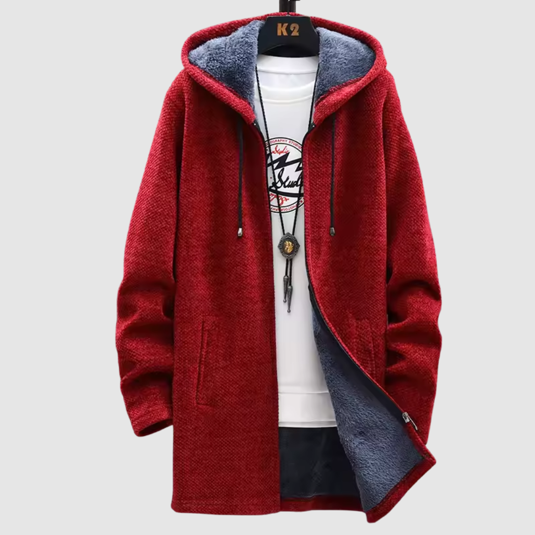 レッド | レトロフード付きスウェットシャツ