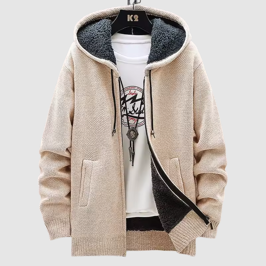 ベージュ | レトロフード付きスウェットシャツ