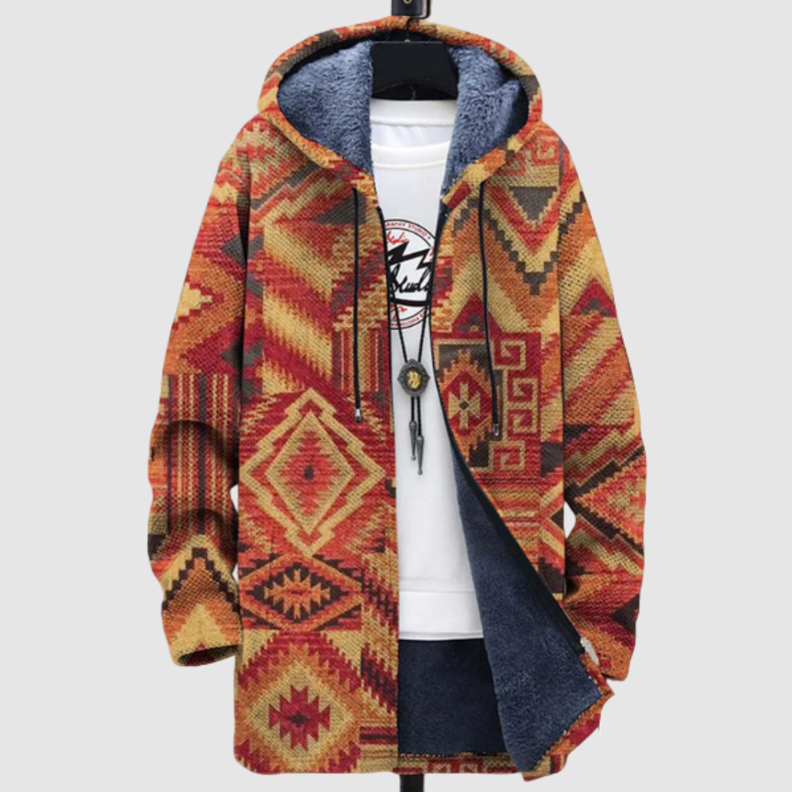 朴 | レトロフード付きスウェットシャツ