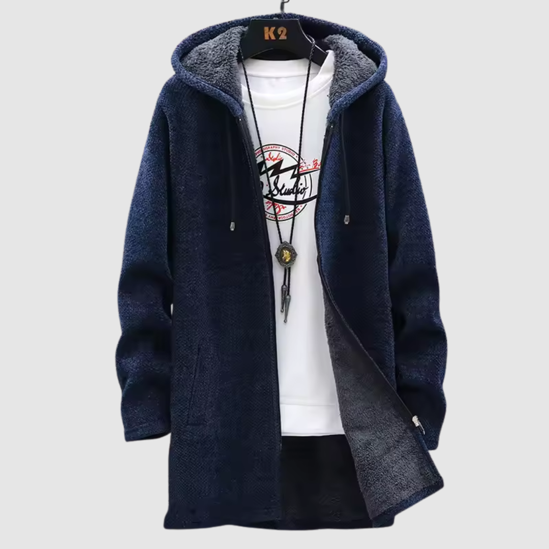 ダークブルー | レトロフード付きスウェットシャツ