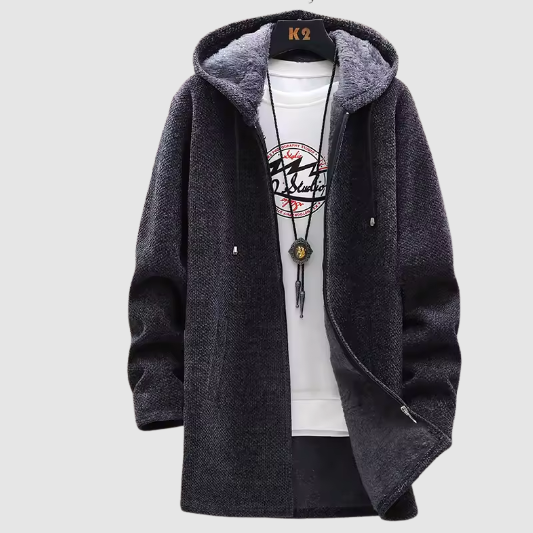 ダークグレー | レトロフード付きスウェットシャツ