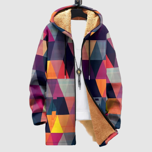 ブラウン | レトロフード付きスウェットシャツ