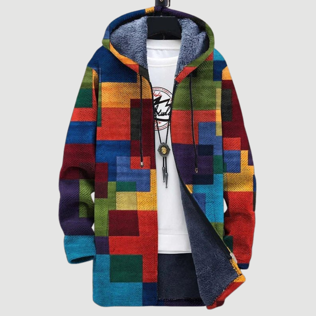 ブラウン | レトロフード付きスウェットシャツ .