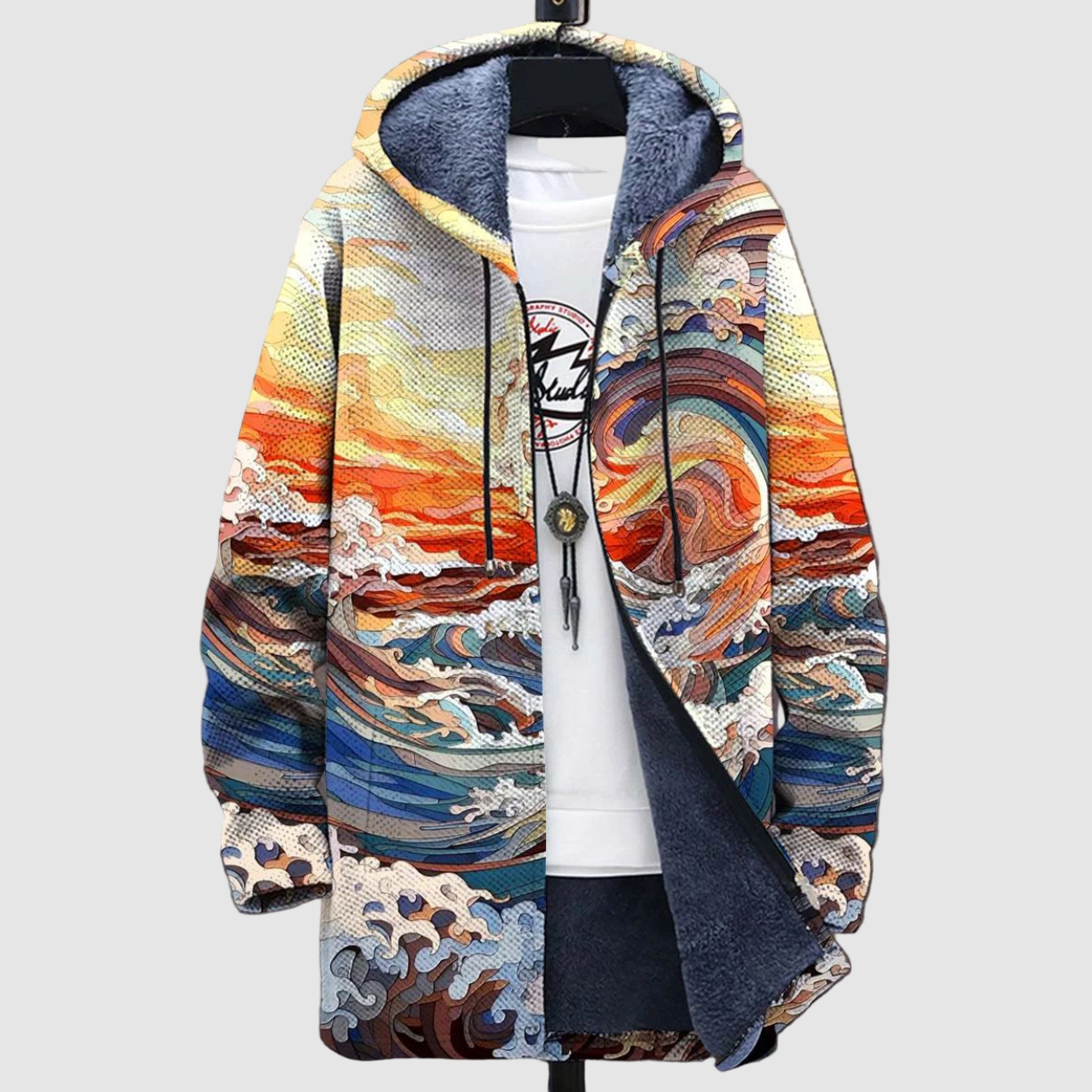 焦げ | レトロフード付きスウェットシャツ