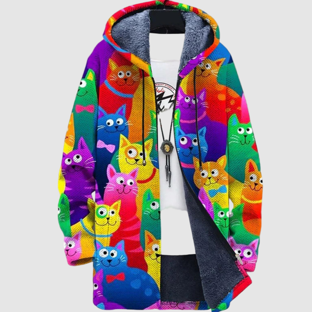 安寧 | レトロフード付きスウェットシャツ