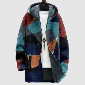 茶織 | レトロフード付きスウェットシャツ